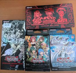 Yu-Gi-Oh! Deck Box & Structure Deck Lot (4 Sealed Products) - $90