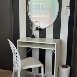 Set Of Table, Chair And Mirror