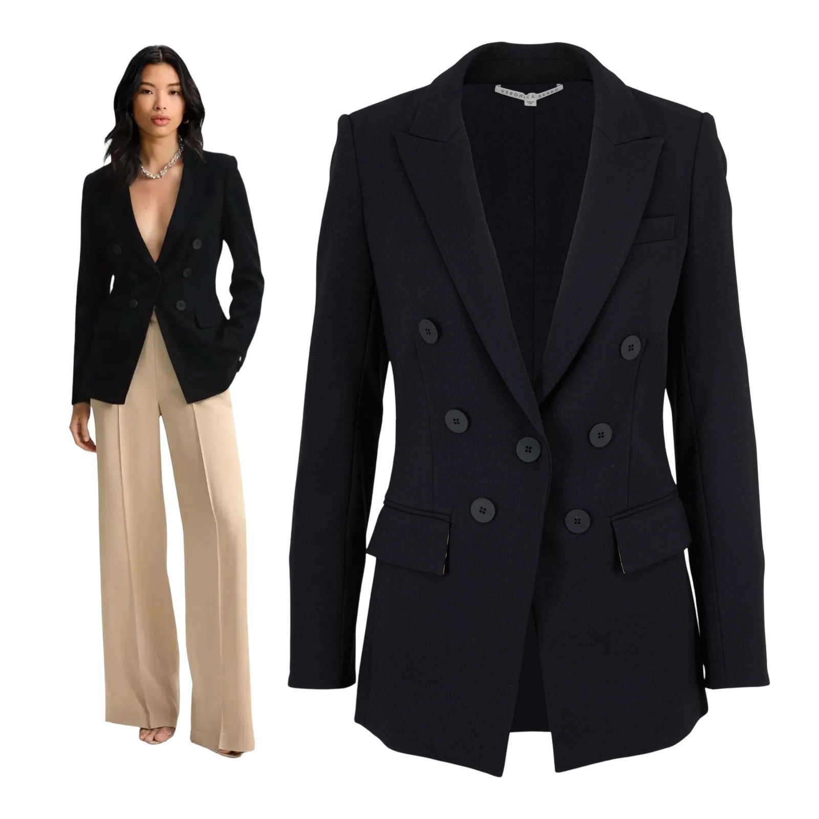 $698 VERONICA BEARD Matteo Jacket Blazer Sz 2 Black