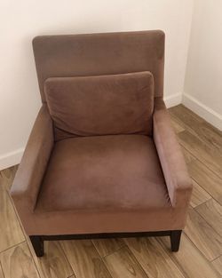Brown Velvet Accent Chair