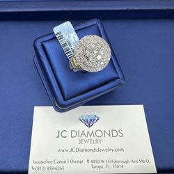 Ring Men Huge Diamonds Real 10k Gold 