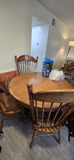 Solid Wood Table And Chairs