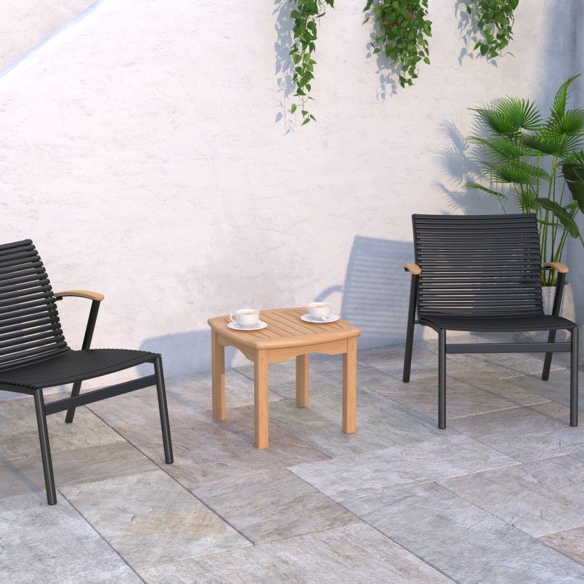 *BRAND NEW* 3 Piece Seating Set | Die-Cast Aluminum & 100% FSC Teak Wood | Ideal Furniture Set For Outdoor