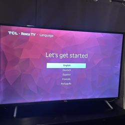 **AS-IS** TCL 50 INCH ROKU SMART TV