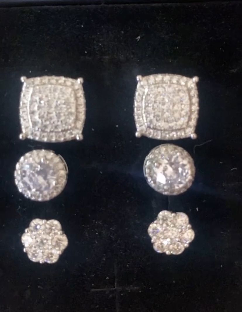 925 Diamond Earrings