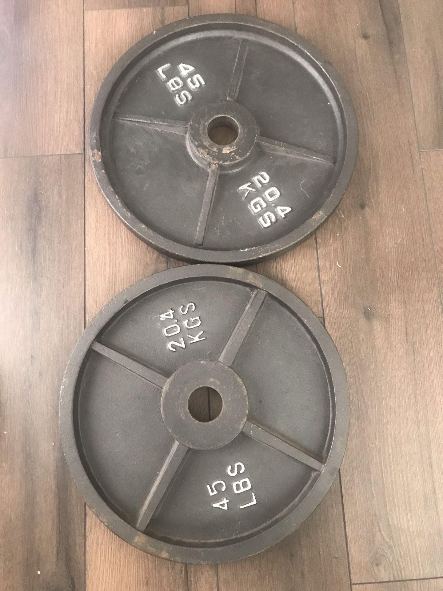 Plates with curl bar