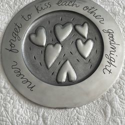 Silver Platter Never Forget To Kiss Goodnight By Sandra Magsamen 15”