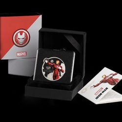 Pamp Mmtc Marvel Iron-Man 1 oz Colorized Silver Coin - In Capsule & Box w/ Coa