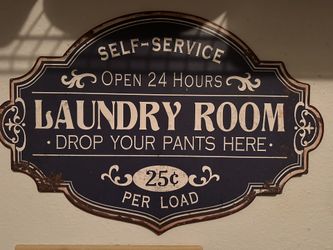 Laundry Room Metal Sign