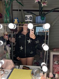 Black and Silver Star Hoodie