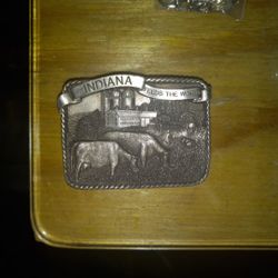 Metal Belt Buckle, Heavy Weight 1984 Bergamot Brass Works Made In The USA