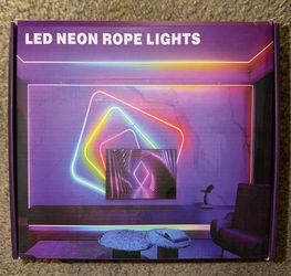 60FT RGB LED Neon Rope Lights – App/Remote Control, Music Sync, Waterproof – Brand New