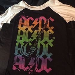 AC/DC Guitar Mid Sleeve Shirt