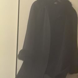 Coat Charcoal Gray Elegant Worn Twice Like New 