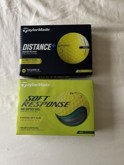 Taylormade Soft Response OR Distance Plus Dozen Golf Balls NEW Yellow