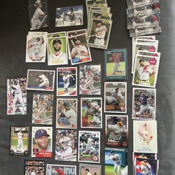 Dustin Pedroia Red Sox Lot Of 50 Baseball Cards