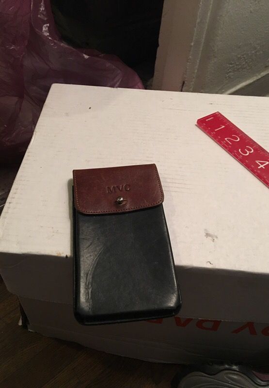Genuine leather iPhone holder