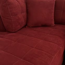 Red Lounge Chair/seat , Living Room Table And TV Stand