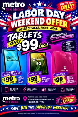 Labor Day Weekend Offer Free Tables