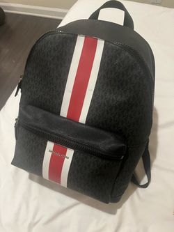 Micheal kors black and red backpack