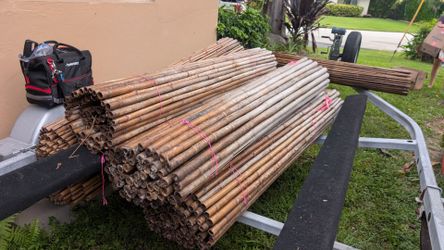 FREE - Bamboo Fencing - 7 rolls of 6'h x 8'w 3/4" poles