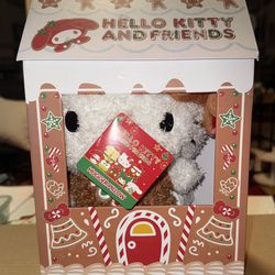 Hello Kitty Gingerbread Plush Hugger Pillow Sanrio 2024 NEW Polka Dot Bow