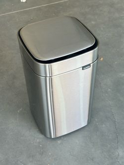 Upella 13 Gallon Stainless Steel Touchless Sensor Trash Can With, Wide Rectangular Design