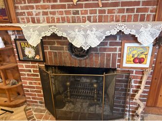 Holiday French Lace Mantel and Table Runnners