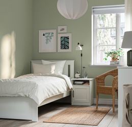 White IKEA bed frame