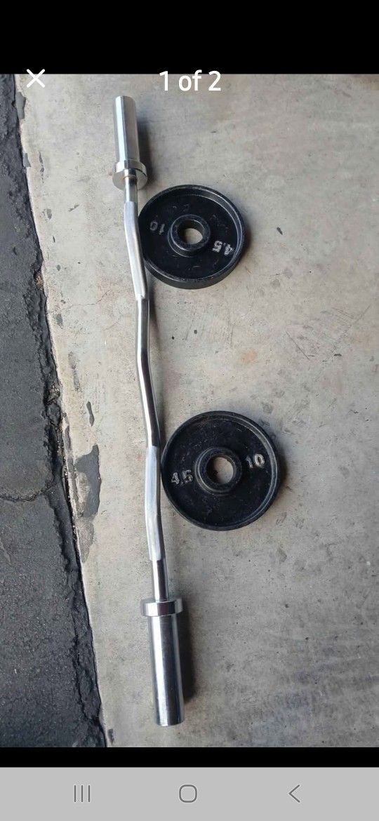 Ez Curl Bar & Set 10