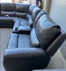Large gray reclining couch