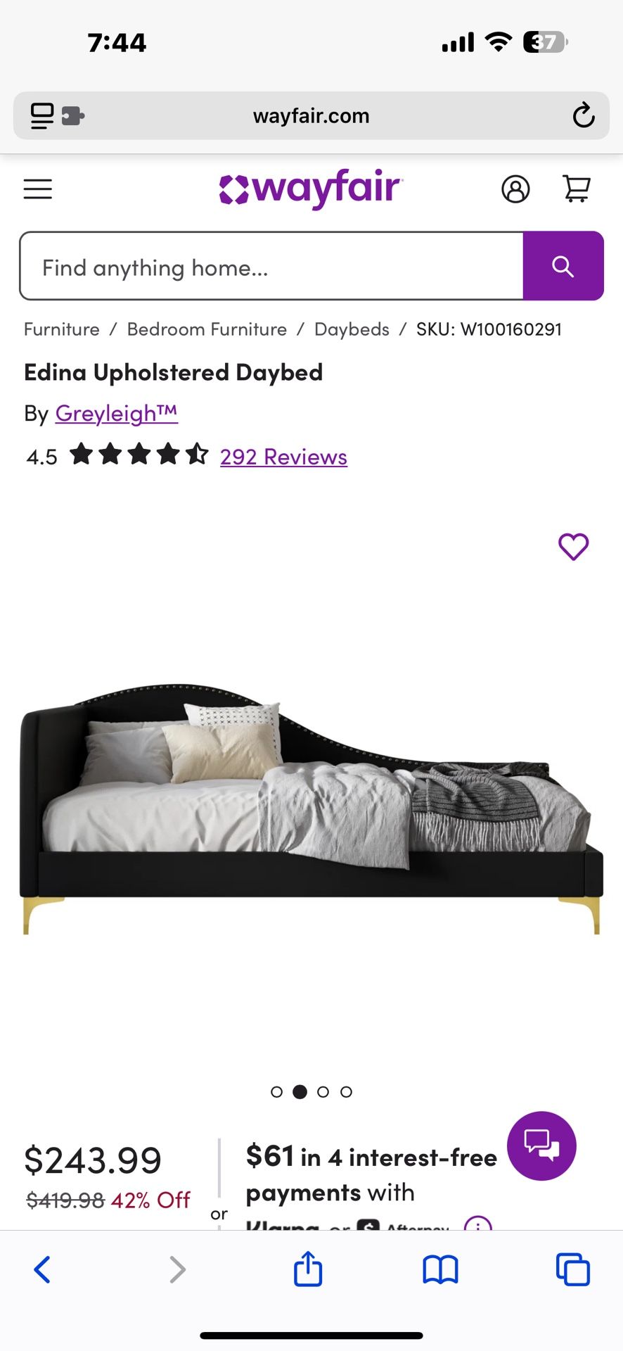 Daybed Like New (Twin)