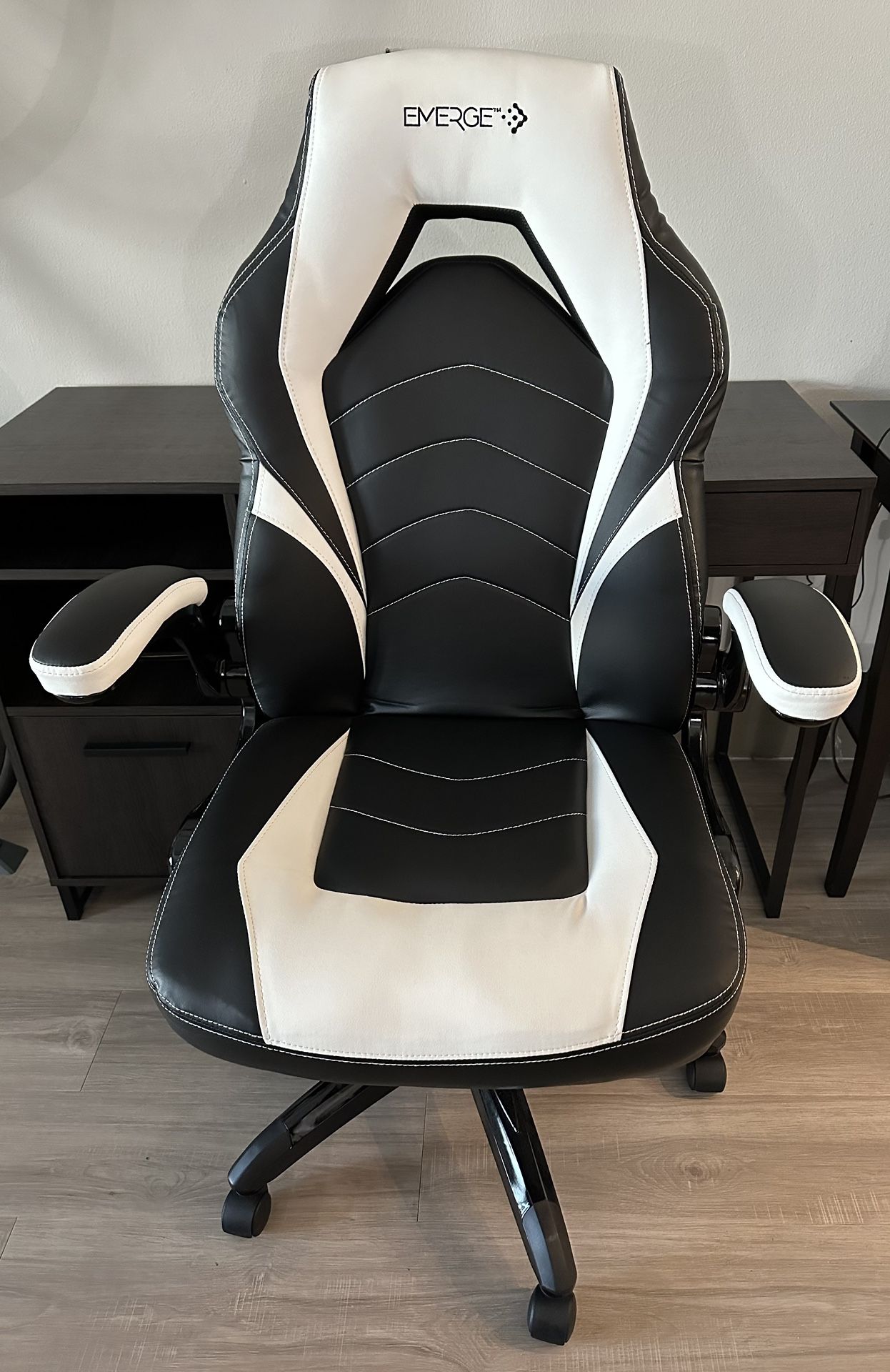 Desk and Swivel Height Adjustable Chair