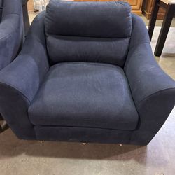 Modern Soft Satin Loveseat in Navy Blue – Chic, Cozy, and Compact