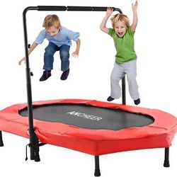 ANCHEER Foldable Trampoline Mini Rebounder Adjustable Handle Exercise Indoor Workout Cardio ⭐NEW  IN BOX⭐️ CYISell