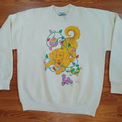 VTG 90s Lee Sturdy Sweats Sweatshirt Ladies XL White Heavyweight Pullover USA