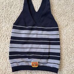 XS FB County Navy Blue and Gray Tank Top