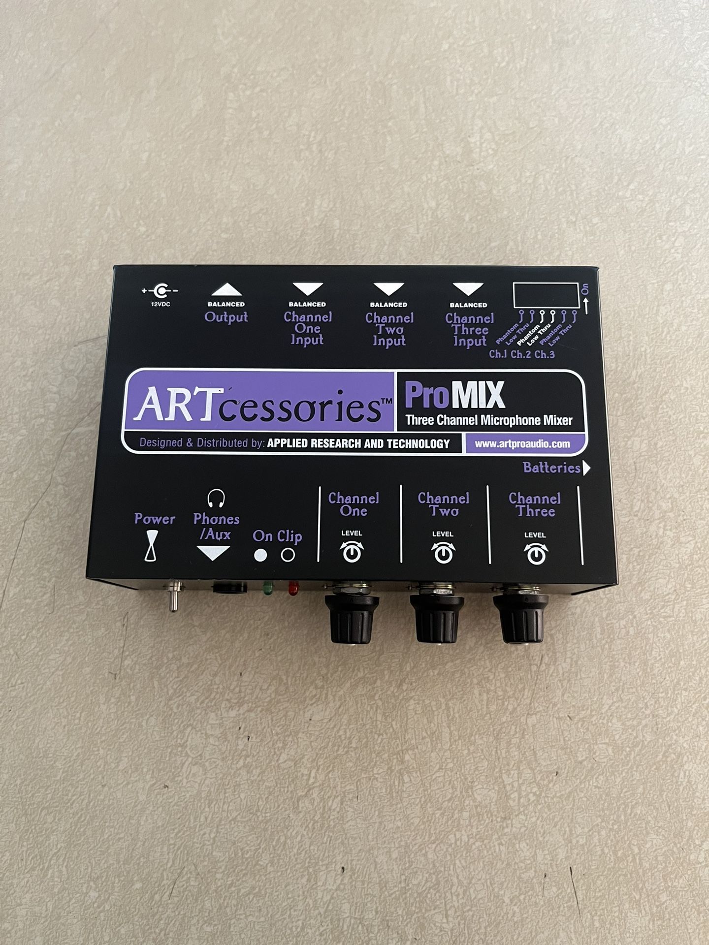 ART 3 Ch Mini Microphone Mixer