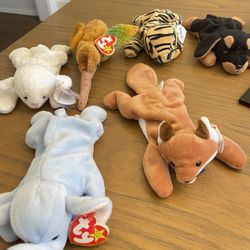 TY Beanie Babies Mixed Lot Of 6 With Hang Tags Collectable Beanbag Plush