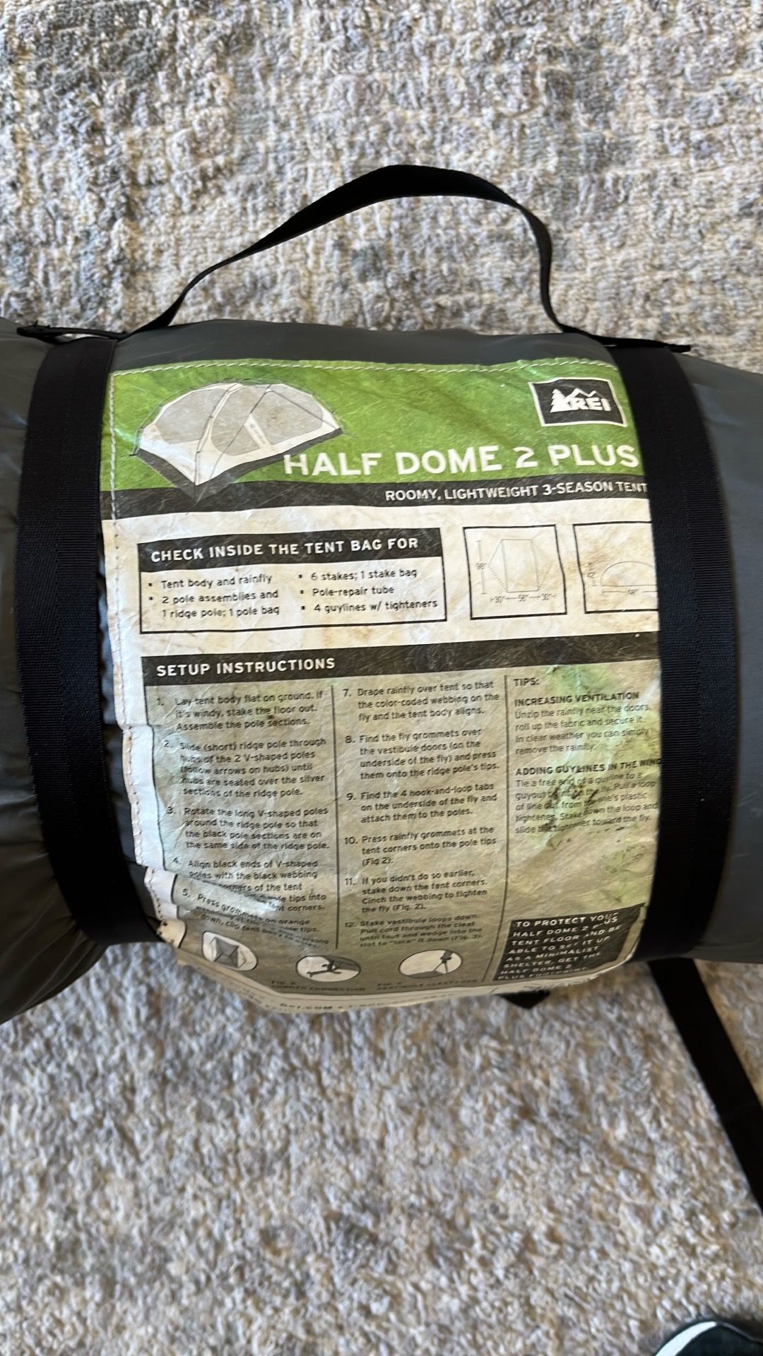 REI Co-op Half Dome 2 plus tent grey/white