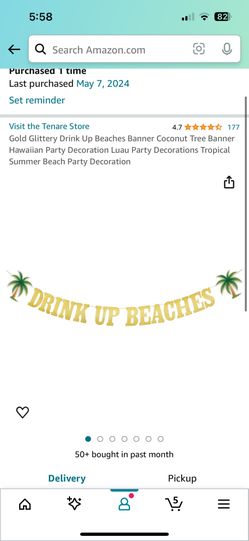 Drink Up Beaches - Party Banner