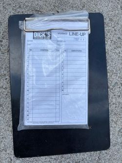 Baseball or Basketball Clipboard Line Up Sheets for ONLY $5
