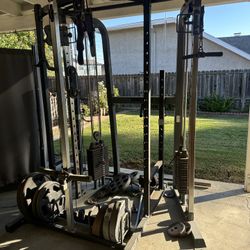 Outdoor Weight Set + machines + Rack 