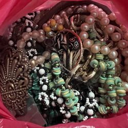 OVER A POUND MYSTERY BAG JUNK JEWELRY