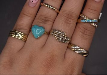 Ring Stack with Matching Earrings