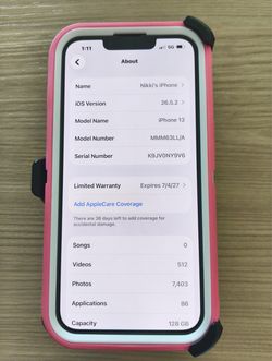 Like new condition iPhone 13 128GB Midnight **Locked to Metro PCS**