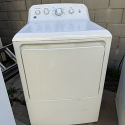 GE - 6.2 Cu. Ft. Electric Dryer with Shallow Depth Flat Back