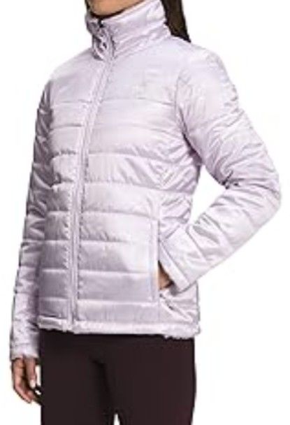 THE NORTH FACE Women's Mossbud Insulated Reversible Lavender Jacket Size M Used Exc MSRP $179.99
