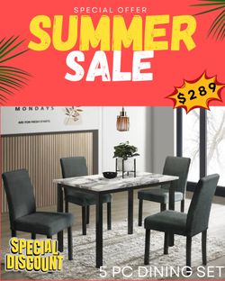 5 PC DINING TABLE