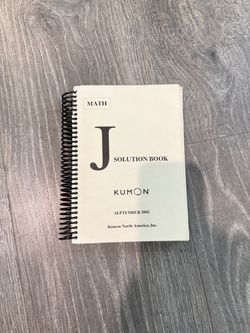 Kumon Math Level J Solution Book